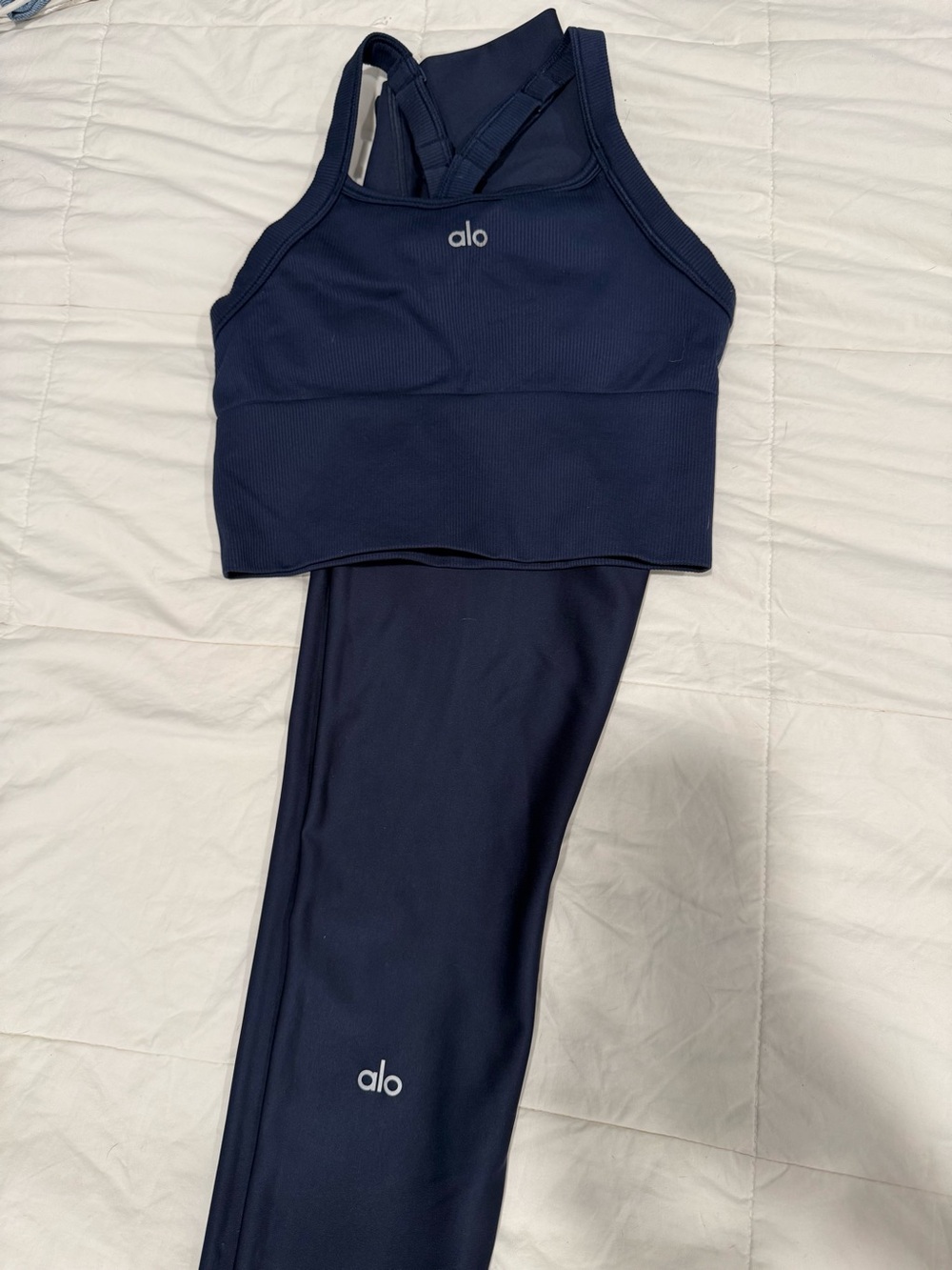 ALO Yoga Navy Performance Leggings Set